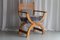 Vintage Danish Kurul Armchair in Oak and Sheepskin by Henning Kjærnulf, 1960s. 1