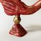 Red Patinated and Gilded Cast Aluminium Sculptural Bird Candlestick by Pierre Casenove for Fondica, France, 1990s 4