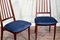 Mid-Century Danish Teak & Velvet Dining Chairs, 1960s, Set of 4 4