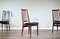 Mid-Century Danish Teak & Velvet Dining Chairs, 1960s, Set of 4, Image 2