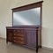 Two-Piece Sideboard in Mahogany and Large Mirror, 1960s, Set of 2 3