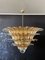 Palmette Ceiling Light in Amber and Trasparent Glasses, 1990, Image 13