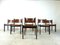 Mid-Century Leather and Wood Dining Chairs, 1960s, Set of 6, Image 7