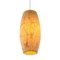 Lámpara colgante Plissee plisada amarillenta, años 60, Imagen 4