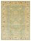 Handmade Wool Oriental Beige Oushak Rug 1