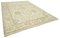 Tapis Oushak en Laine Beige Fait Main 3