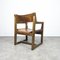 Spanish Brutalist Leather Armchair from Biosca, 1950s, Image 3