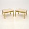 Vintage Italian Brass and Marble Side Tables, 1970s, Set of 2 1