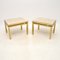 Vintage Italian Brass and Marble Side Tables, 1970s, Set of 2, Image 1
