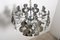 Lampadario Mid-Century in metallo cromato a 15 luci di Oscar Torlasco, Italia, Immagine 8