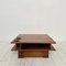 Mid-Century Square Italian Coffee Table in Walnut, 1970, Image 15