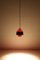Lámpara colgante Tivoli en rojo de Jørn Utzon para Nordisk Solar Compagni, años 60, Imagen 15
