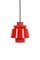 Lámpara colgante Tivoli en rojo de Jørn Utzon para Nordisk Solar Compagni, años 60, Imagen 1