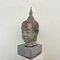Sukhothai-Buddha Kopf, 1940er, Bronzeguss auf Granitsockel 2