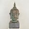 Tête de Sukhothai-Buddha, 1940s, Bronze Coulé sur Socle en Granit 1