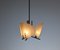 Italian Brass Hanging Light with Opal Glass Shades, 1950s 6