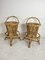 Mid-Century Wicker Mobile Bar with Stoolsby Tito Agnoli, 1950s, Set of 3 11