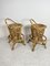 Mid-Century Wicker Mobile Bar with Stoolsby Tito Agnoli, 1950s, Set of 3 12