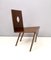 Postmodern Handmade Geometrical Beech and Walnut Side Chair, Italy, 1980s 1