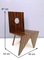 Postmodern Handmade Geometrical Beech and Walnut Side Chair, Italy, 1980s 11