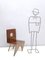 Postmodern Handmade Geometrical Beech and Walnut Side Chair, Italy, 1980s, Image 2