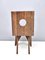 Postmodern Handmade Geometrical Beech and Walnut Side Chair, Italy, 1980s 6