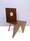 Postmodern Handmade Geometrical Beech and Walnut Side Chair, Italy, 1980s 3