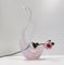Postmodern Pink Sommerso Murano Glass Swan by Elio Raffaeli, Italy, 1980s 4