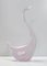 Postmodern Pink Sommerso Murano Glass Swan by Elio Raffaeli, Italy, 1980s 1
