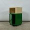 Mueble Componibili cuadrado de plástico en verde y blanco de Anna Castelli para Kartell, años 60, Imagen 1