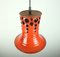 Mid-Century Pendant Light with Orange Ceramic Shade, 1970s 6