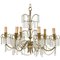 Mid-Century Italian Brass and Crystal Waterfall Chandelier, 1950s, Image 7