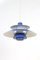 Lámpara colgante Ph 5 en azul de Poul Henningsen para Louis Poulsen, años 50, Imagen 2