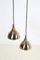 Brass-Colored Silhuet Hanging Lamps by Jo Hammerborg for Fog & Mørup, 1960s, Set of 2 2