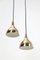 Brass-Colored Silhuet Hanging Lamps by Jo Hammerborg for Fog & Mørup, 1960s, Set of 2 3
