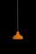 Lampe à Suspension Arbejdspendel en Émail Orange de Louis Poulsen, 1970s 5