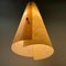 Vintage Pendant Light with Fiberglass Lampshade, 1960s 4