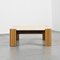 Wood and Travertine Coffee Table, Italy, 1970s 8