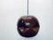 Large Space Age Glass Ceiling Lamp in Brown from Peill & Putzler, 1960s 2