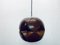Large Space Age Glass Ceiling Lamp in Brown from Peill & Putzler, 1960s, Image 2