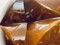 Lampada da soffitto grande Space Age in vetro marrone di Peill & Putzler, anni '60, Immagine 7