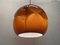 Large Space Age Glass Ceiling Lamp in Brown from Peill & Putzler, 1960s 16