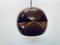 Large Space Age Glass Ceiling Lamp in Brown from Peill & Putzler, 1960s 3
