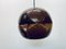 Large Space Age Glass Ceiling Lamp in Brown from Peill & Putzler, 1960s, Image 3