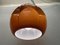 Large Space Age Glass Ceiling Lamp in Brown from Peill & Putzler, 1960s 17