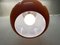 Large Space Age Glass Ceiling Lamp in Brown from Peill & Putzler, 1960s 18