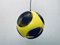 Vintage Ufo Ceiling Lamp in Yellow Plastic and the Black Grids from Massive Lighting, 1970s 7