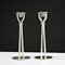 Silver-Plated Brass Candleholders by Paolo Portoghesi from Alessi, 1960s, Set of 2 1