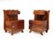 Art Deco French Walnut Bedside Cabinets, 1930s, Set of 2 3