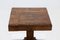 Brutalist Oak Side or Plant Table with Decorative Base, 1950s 4